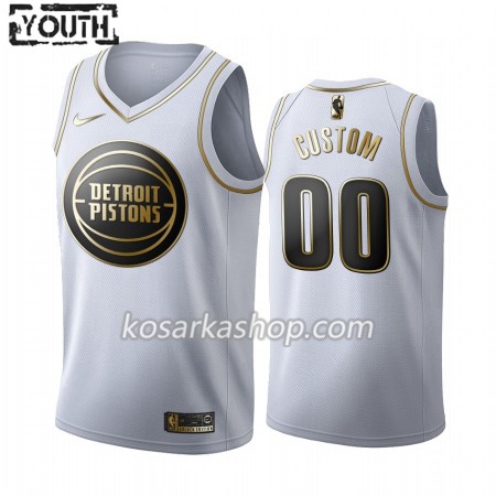 Dres Detroit Pistons Prilagođeni Nike 2019-20 Bijela Golden Edition Swingman - Dječji